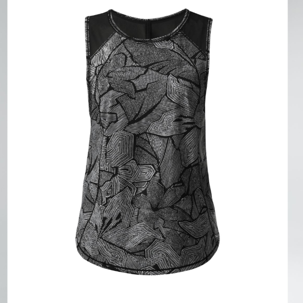 Lululemon Sculpt Tank Dottie Tribe White Black / Black 8